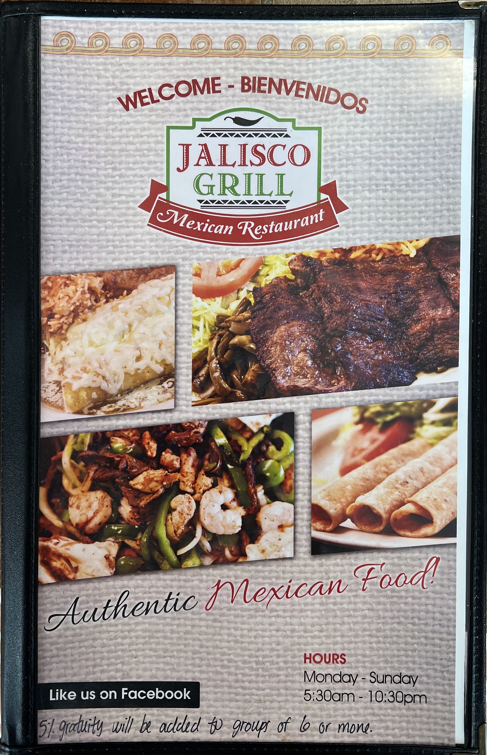Mexican cuisine served at Jalisco Grill